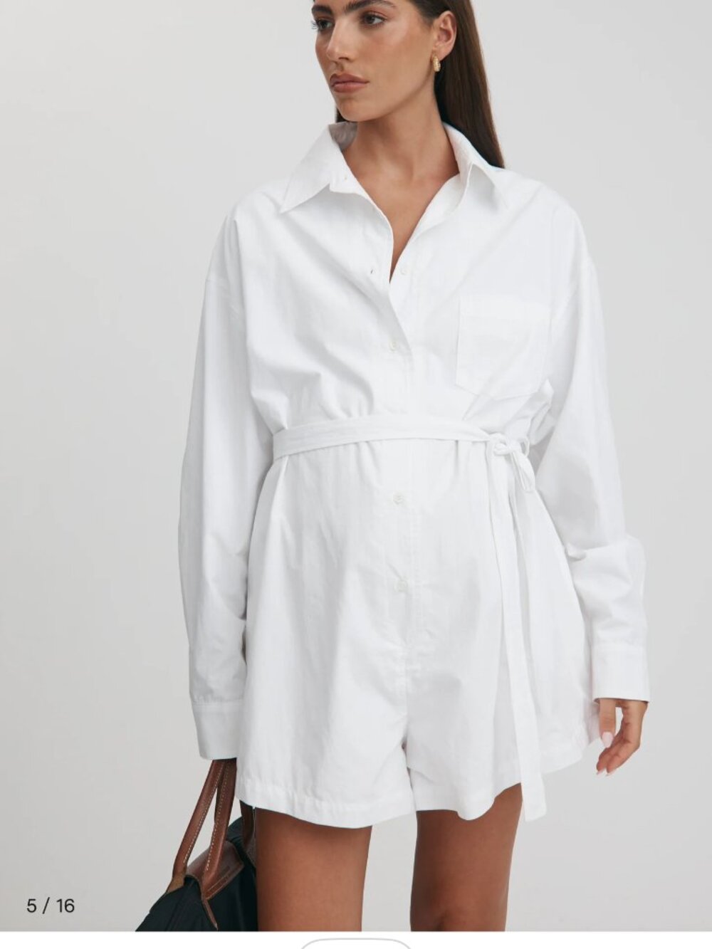 NWT Legoe Heritage Louie Poplin Romper (White)